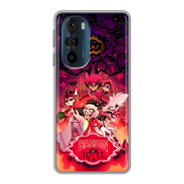 Силиконовый чехол на Motorola Edge 30 Pro с принтом Hazbin Hotel Отель Хазбин