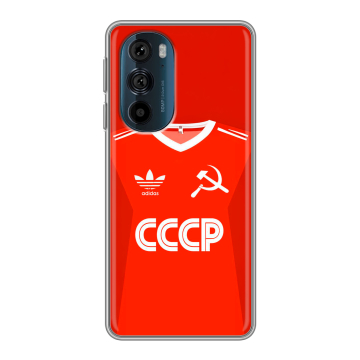 Силиконовый чехол на Motorola Edge 30 Pro с принтом Флаг Герб СССР