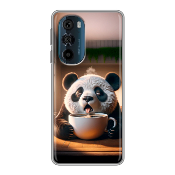 Силиконовый чехол на Motorola Edge 30 Pro с принтом смешная панда