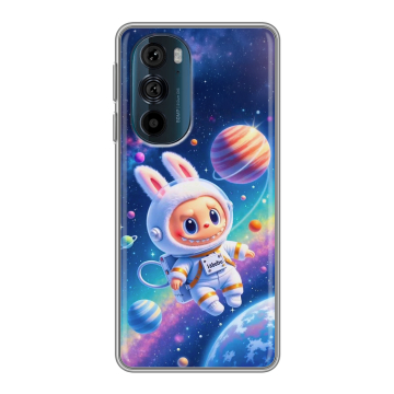 Силиконовый чехол на Motorola Edge 30 Pro с принтом Labubu Лабубу