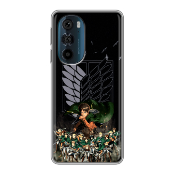 Силиконовый чехол на Motorola Edge 30 Pro с принтом Атака титанов