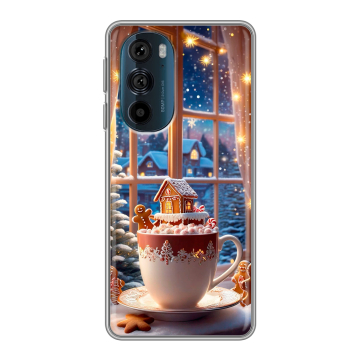 Силиконовый чехол на Motorola Edge 30 Pro с принтом Новый год