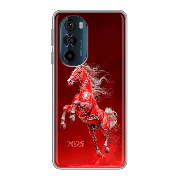 Силиконовый чехол на Motorola Edge 30 Pro с принтом Новый год