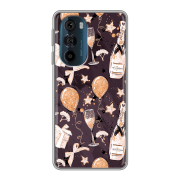 Силиконовый чехол на Motorola Edge 30 Pro с принтом Новый год