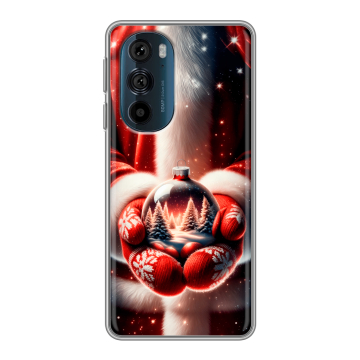 Силиконовый чехол на Motorola Edge 30 Pro с принтом Новый год