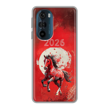 Силиконовый чехол на Motorola Edge 30 Pro с принтом Новый год
