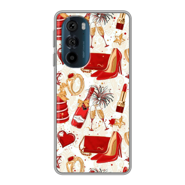 Силиконовый чехол на Motorola Edge 30 Pro с принтом Новый год