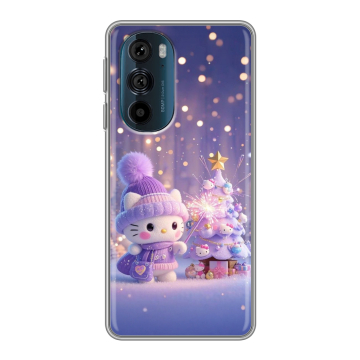 Силиконовый чехол на Motorola Edge 30 Pro с принтом Новый год