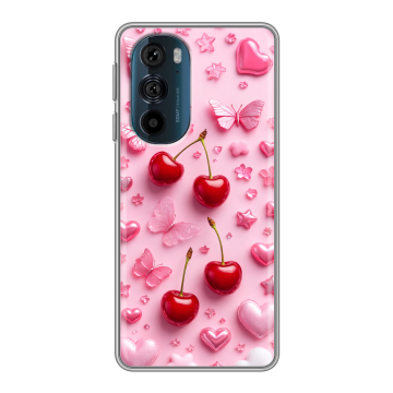 Силиконовый чехол на Motorola Edge 30 Pro с принтом для девочек