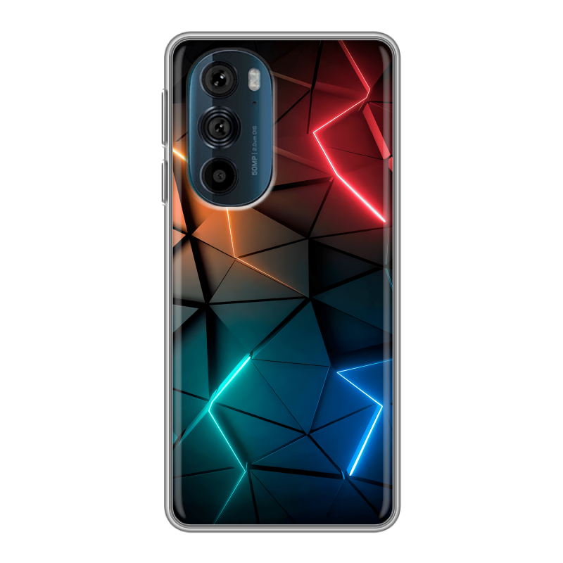 Силиконовый чехол на Motorola Edge 30 Pro с принтом Абстракция неон Силиконовый чехол на Motorola Edge 30 Pro с принтом Абстракция неон