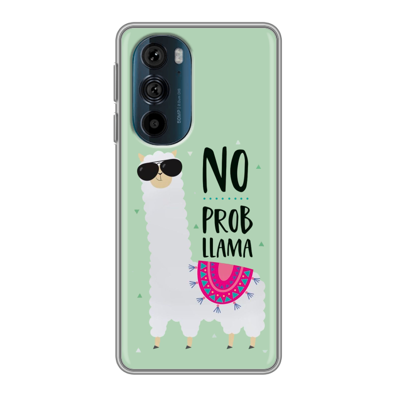 Силиконовый чехол на Motorola Edge 30 Pro с принтом Лама Силиконовый чехол на Motorola Edge 30 Pro с принтом Лама