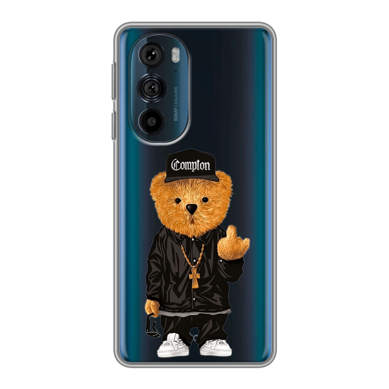 Силиконовый чехол на Motorola Edge 30 Pro с принтом Плюшевый медведь Силиконовый чехол на Motorola Edge 30 Pro с принтом Плюшевый медведь