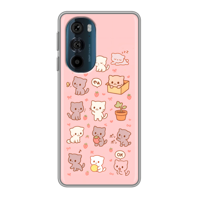 Силиконовый противоударный чехол на Motorola Edge 30 Pro с принтом Hello Kitty Хелоу Кити Силиконовый противоударный чехол на Motorola Edge 30 Pro с принтом Hello Kitty Хелоу Кити