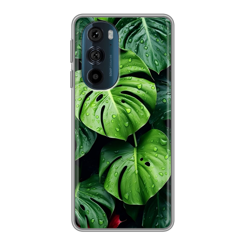 Силиконовый чехол на Motorola Edge 30 Pro с принтом Листья Силиконовый чехол на Motorola Edge 30 Pro с принтом Листья
