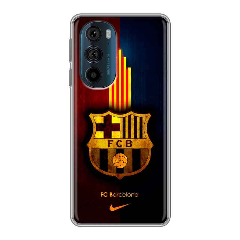 Силиконовый противоударный чехол на Motorola Edge 30 Pro с принтом Барселона Barcelona Силиконовый противоударный чехол на Motorola Edge 30 Pro с принтом Барселона Barcelona