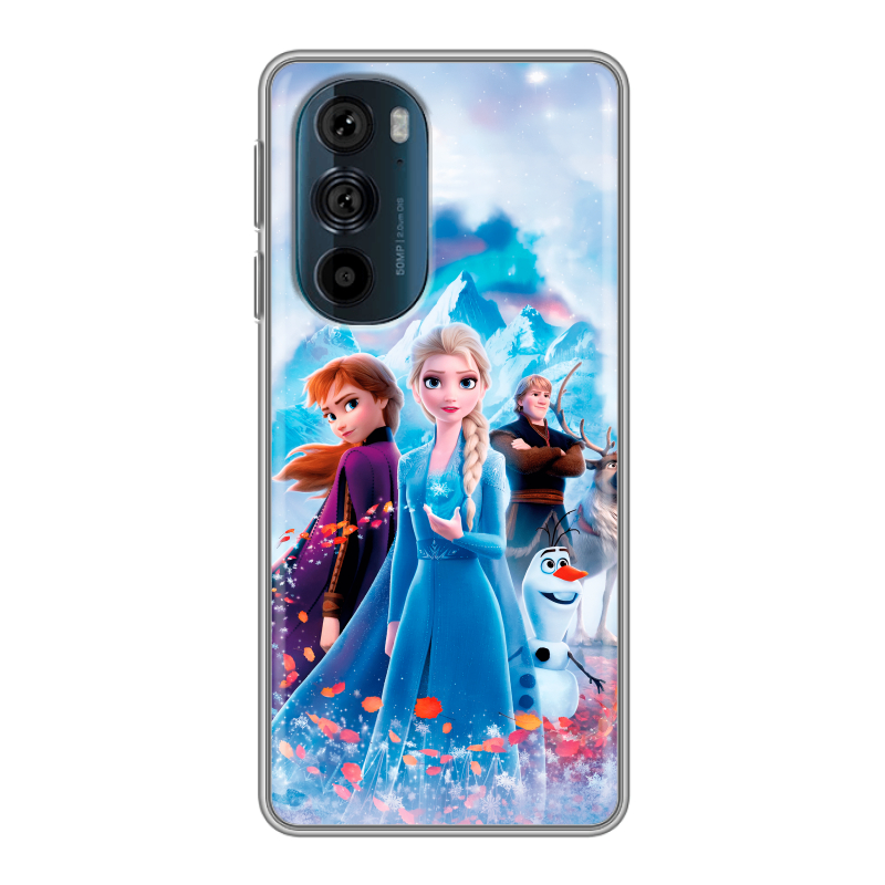 Силиконовый чехол на Motorola Edge 30 Pro с принтом Холодное сердце Frozen Силиконовый чехол на Motorola Edge 30 Pro с принтом Холодное сердце Frozen