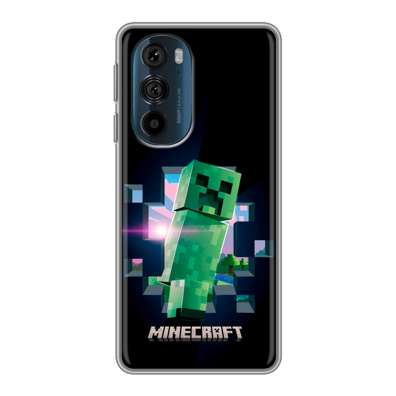 Силиконовый чехол на Motorola Edge 30 Pro с принтом Майнкрафт Minecraft Силиконовый чехол на Motorola Edge 30 Pro с принтом Майнкрафт Minecraft
