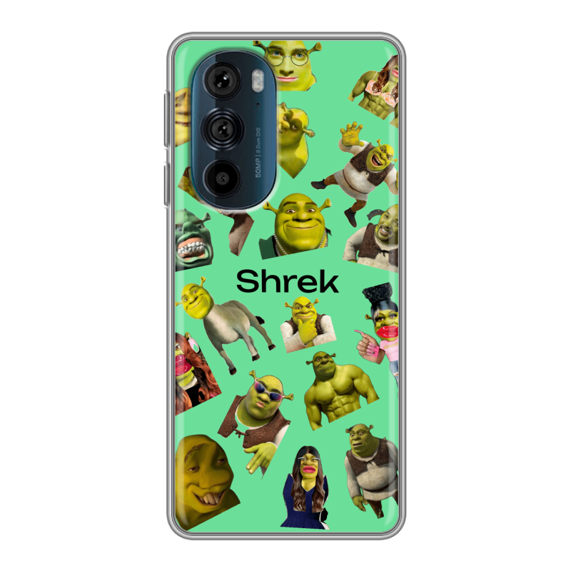 Силиконовый чехол на Motorola Edge 30 Pro с принтом Шрек Shrek Силиконовый чехол на Motorola Edge 30 Pro с принтом Шрек Shrek