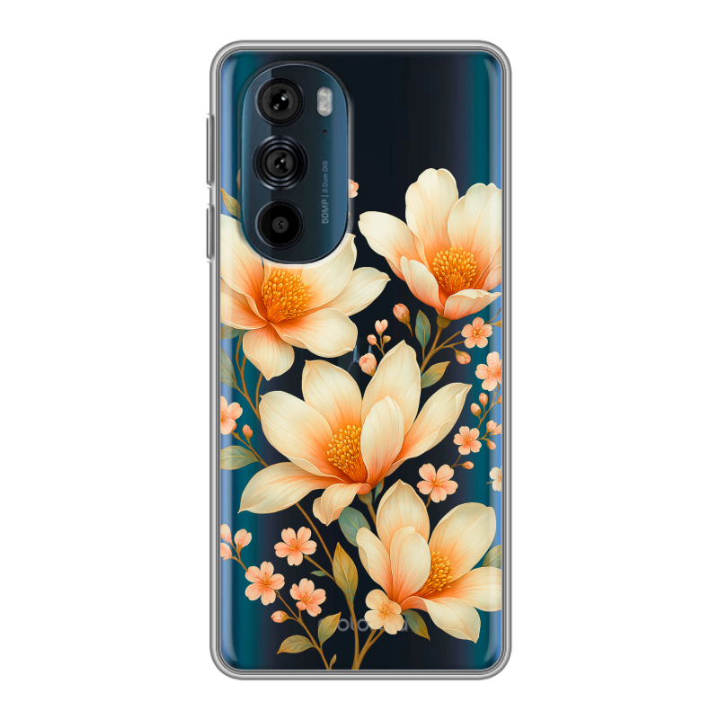 Силиконовый чехол на Motorola Edge 30 Pro с принтом Цветы Силиконовый чехол на Motorola Edge 30 Pro с принтом Цветы