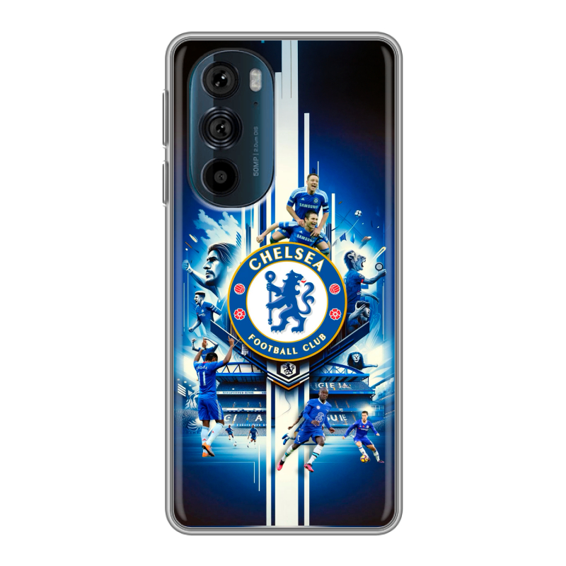 Силиконовый чехол на Motorola Edge 30 Pro с принтом Chelsea Челси Силиконовый чехол на Motorola Edge 30 Pro с принтом Chelsea Челси
