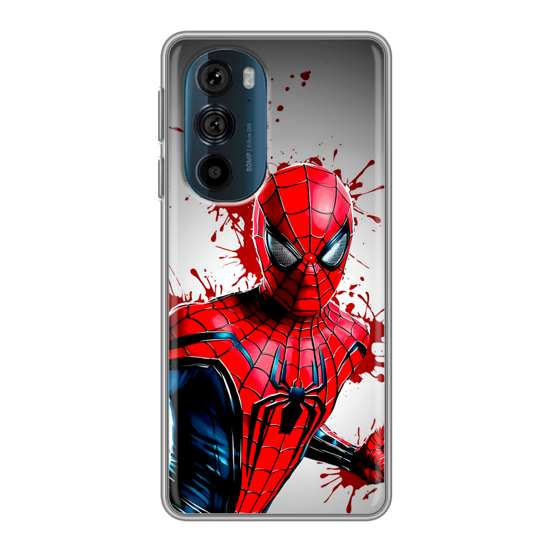 Силиконовый противоударный чехол на Motorola Edge 30 Pro с принтом Spiderman Человек паук Силиконовый противоударный чехол на Motorola Edge 30 Pro с принтом Spiderman Человек паук