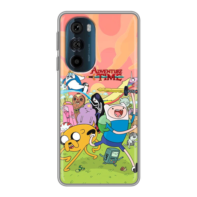 Силиконовый чехол на Motorola Edge 30 Pro с принтом Adventure time Время приключений Силиконовый чехол на Motorola Edge 30 Pro с принтом Adventure time Время приключений