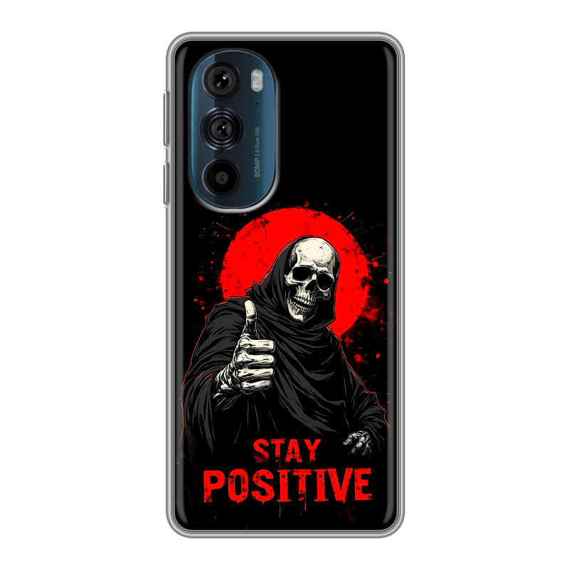 Силиконовый чехол на Motorola Edge 30 Pro с принтом смешной скелет Силиконовый чехол на Motorola Edge 30 Pro с принтом смешной скелет