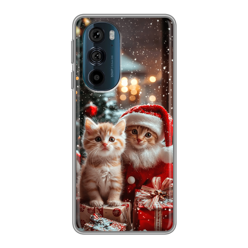 Силиконовый противоударный чехол на Motorola Edge 30 Pro с принтом Новый год Силиконовый противоударный чехол на Motorola Edge 30 Pro с принтом Новый год