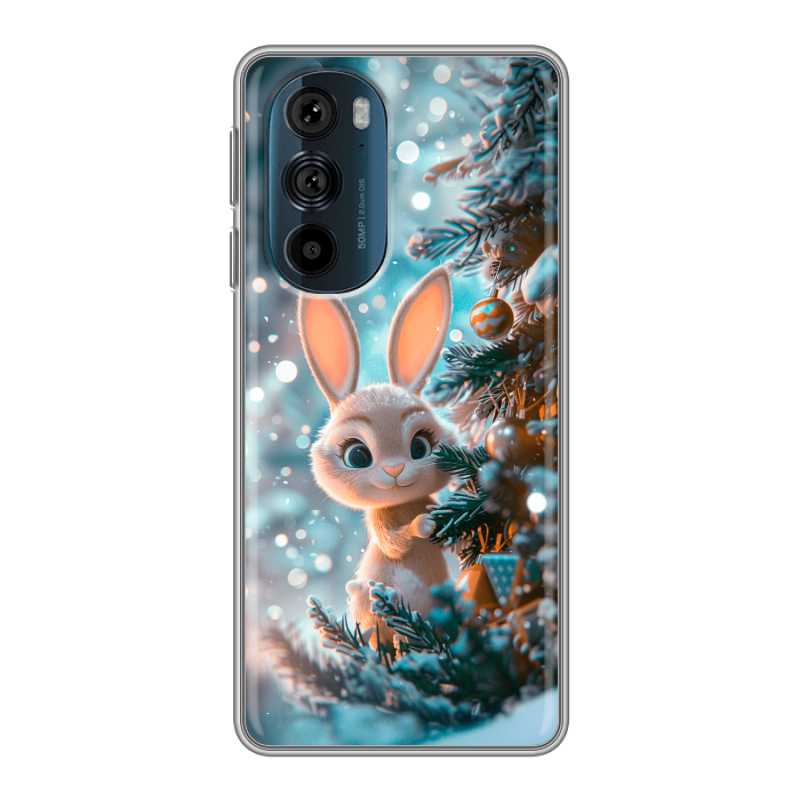 Силиконовый чехол на Motorola Edge 30 Pro с принтом Новый год Силиконовый чехол на Motorola Edge 30 Pro с принтом Новый год