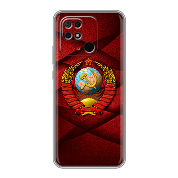 Силиконовый чехол на Xiaomi Redmi 10C с принтом Герб СССР Силиконовый чехол на Xiaomi Redmi 10C с принтом Герб СССР