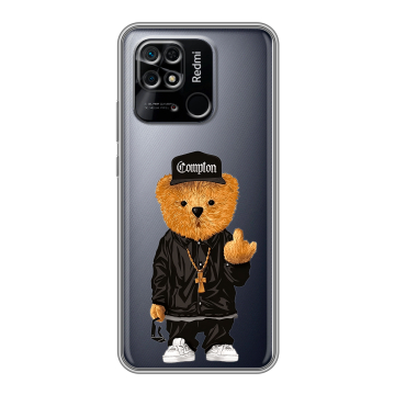 Силиконовый чехол на Xiaomi Redmi 10C с принтом Мишка Силиконовый чехол на Xiaomi Redmi 10C с принтом Мишка