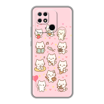 Силиконовый чехол на Xiaomi Redmi 10C с принтом Hello Kitty Хелоу Кити Силиконовый чехол на Xiaomi Redmi 10C с принтом Hello Kitty Хелоу Кити