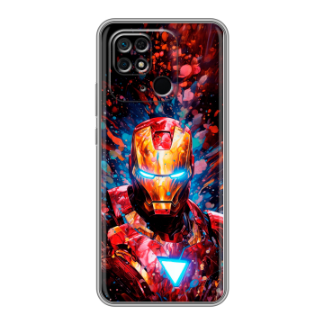Силиконовый чехол на Xiaomi Redmi 10C с принтом Железный человек Ironman Силиконовый чехол на Xiaomi Redmi 10C с принтом Железный человек Ironman