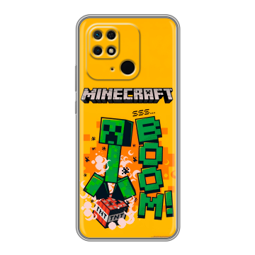 Силиконовый чехол на Xiaomi Redmi 10C с принтом Майнкрафт Minecraft Силиконовый чехол на Xiaomi Redmi 10C с принтом Майнкрафт Minecraft