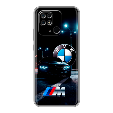 Силиконовый чехол на Xiaomi Redmi 10C с принтом БМВ BMW Силиконовый чехол на Xiaomi Redmi 10C с принтом БМВ BMW