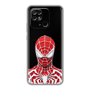 Силиконовый чехол на Xiaomi Redmi 10C с принтом человек паук spiderman