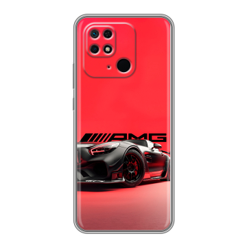 Силиконовый чехол на Xiaomi Redmi 10C с принтом Мерседес Mercedes AMG