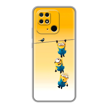 Силиконовый чехол на Xiaomi Redmi 10C с принтом Миньоны Силиконовый чехол на Xiaomi Redmi 10C с принтом Миньоны