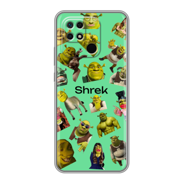 Силиконовый чехол на Xiaomi Redmi 10C с принтом Шрек Shrek