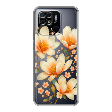 Силиконовый чехол на Xiaomi Redmi 10C с принтом Цветы