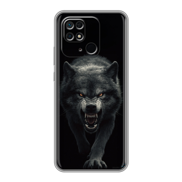 Силиконовый чехол на Xiaomi Redmi 10C с принтом Волк