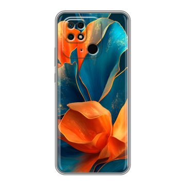 Силиконовый чехол на Xiaomi Redmi 10C с принтом Цветы