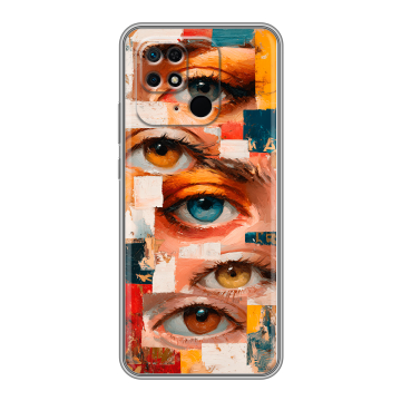 Силиконовый чехол на Xiaomi Redmi 10C с принтом Модный принт