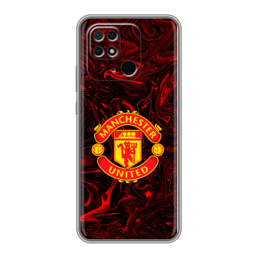Силиконовый чехол на Xiaomi Redmi 10C с принтом Manchester United
