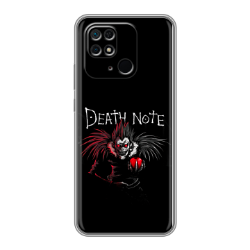 Силиконовый чехол на Xiaomi Redmi 10C с принтом Death note Тетрадь смерти