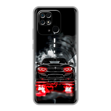 Силиконовый чехол на Xiaomi Redmi 10C с принтом BMW БМВ Силиконовый чехол на Xiaomi Redmi 10C с принтом BMW БМВ