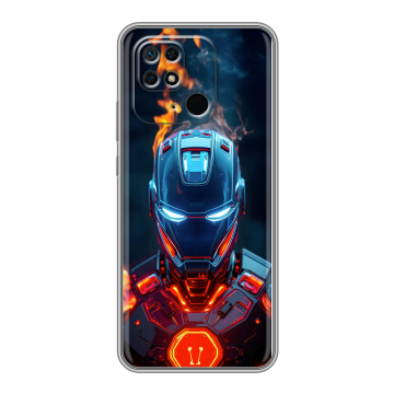 Силиконовый чехол на Xiaomi Redmi 10C с принтом IronMan Железный человек