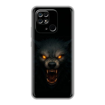 Силиконовый чехол на Xiaomi Redmi 10C с принтом Волк