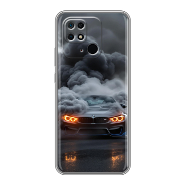 Силиконовый чехол на Xiaomi Redmi 10C с принтом BMW БМВ Силиконовый чехол на Xiaomi Redmi 10C с принтом BMW БМВ
