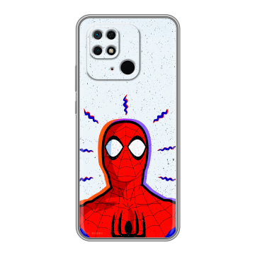 Силиконовый чехол на Xiaomi Redmi 10C с принтом Spiderman Человек паук